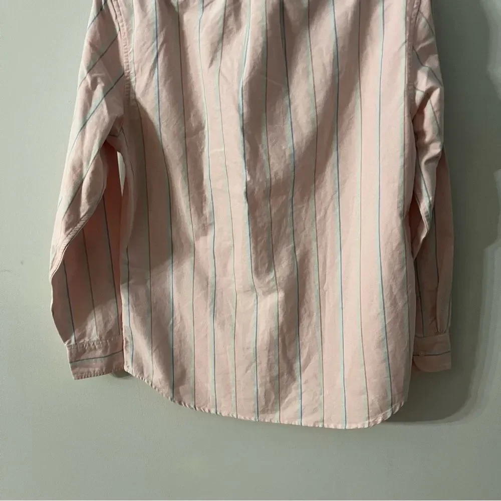 J Crew Relaxed Fit Washed Cotton Poplin Shirt Button Front Mens Size Smalll